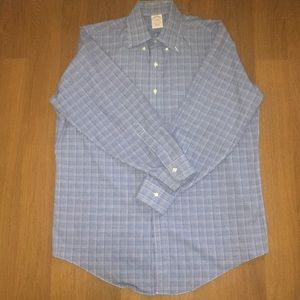 Brooks Brothers Blue Plaid Shirt . Size 16-32